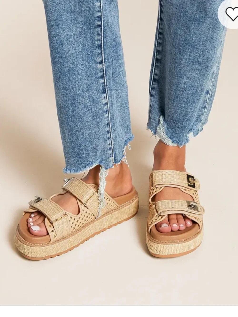 🩷 New Steve Madden Woven Platform Sandal - Natural/Tan - Picture 7 of 8